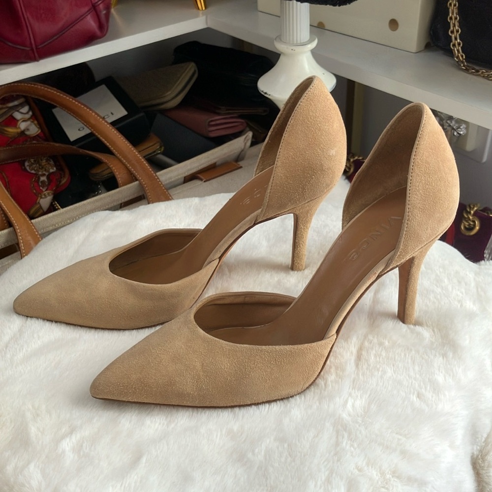 Vince Tan Suede Heels - Picture 3 of 7